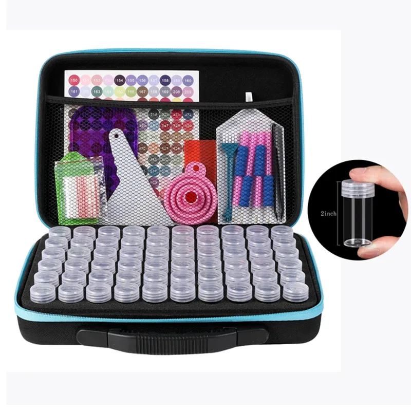 Ponto 30/40/60/120 Grades Kits de ferramentas de pintura de diamante Kits Acessórios de tinta de diamante Bolsa de caneta de bolsa de armazenamento de contêineres