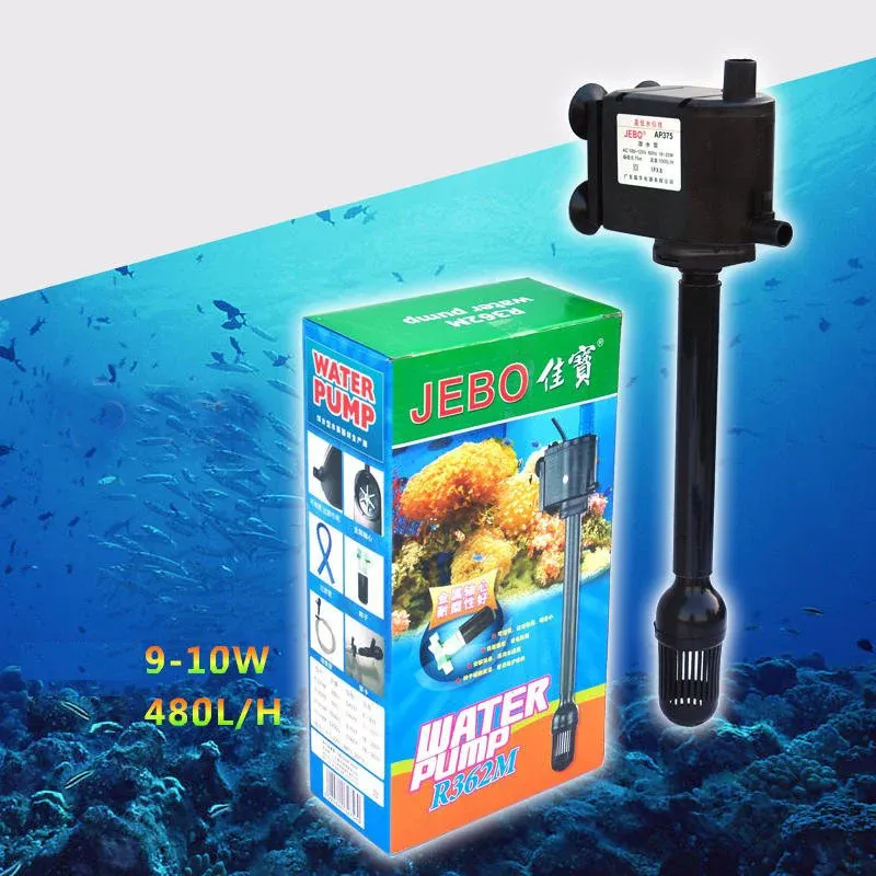 Accessories Jebo R362M Aquarium Fish Tank Filtering System Submersible Water Filter 480L/H 10W Water Pump Peceras Y Acuarios