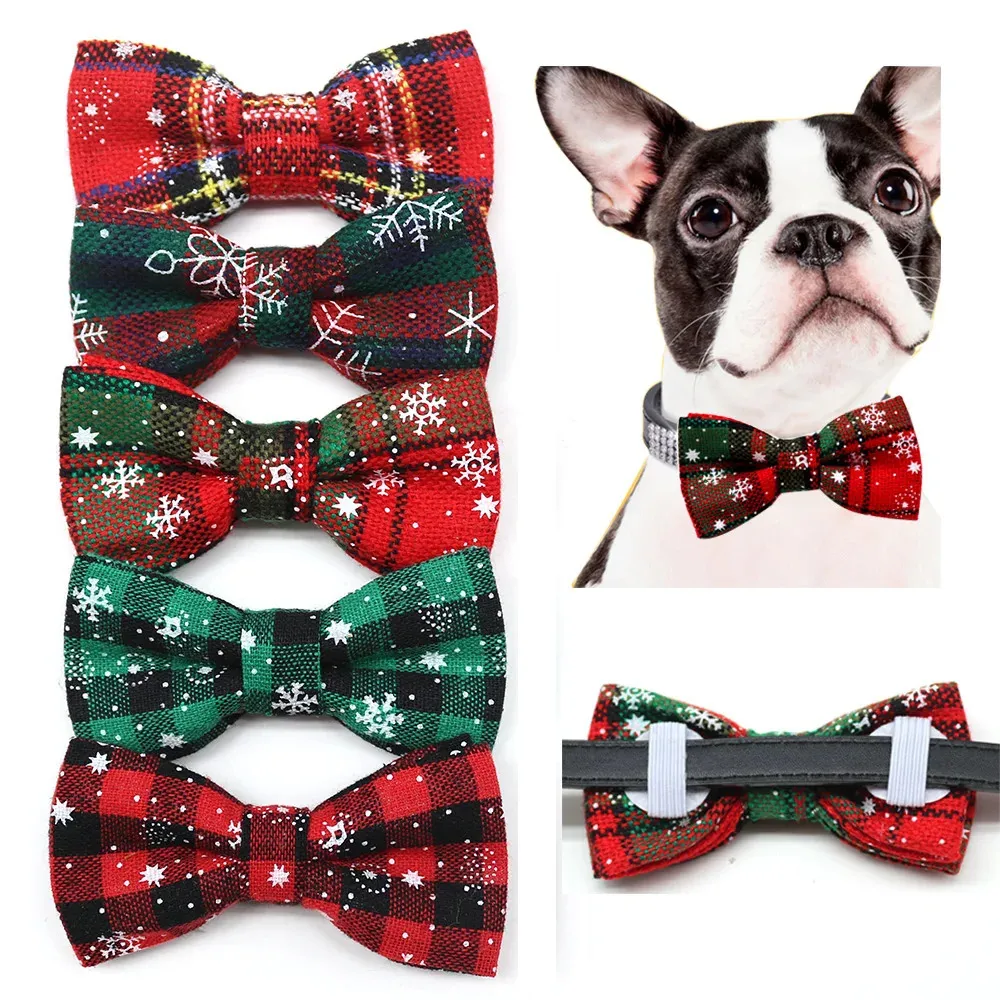 Nœuds de noël pour chien, 2050 pièces, collier amovible, accessoires pour animaux de compagnie, fournitures, petits nœuds papillon 240314