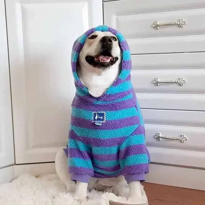 Hoodies köpek yavrusu giyim moda sıcak kıyafetler labrador golden retriever sonbahar kış köpek outfits büyük köpekler için köpek kıyafetleri giyiyor hoodie