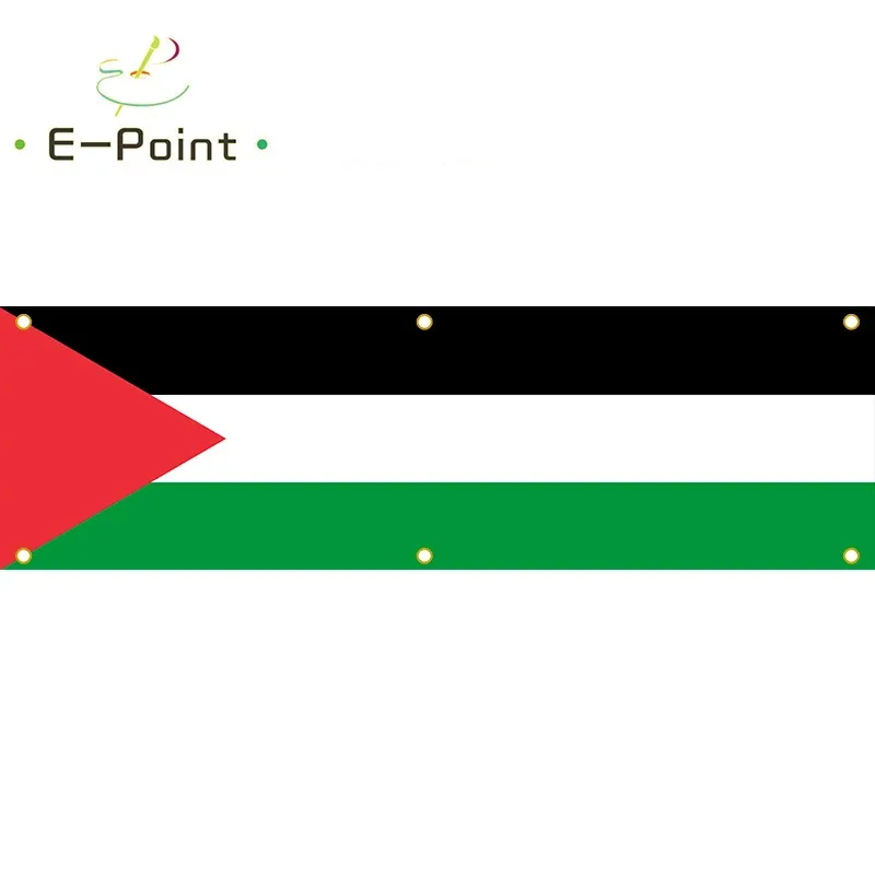 Tillbehör 130GSM 150D Material Palestina Banner 1,5ft*55*150 cm) Storlek för hemflagga inomhusdekor