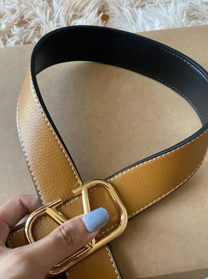 Klassische Designergürtel Männer Luxus Frauenmarke Big V Brand Belt Gold Schnalle Solid Leder Klassische Modekleidung Designer -Taschen Verkäufer Siebzigste Gegenwart Lernen