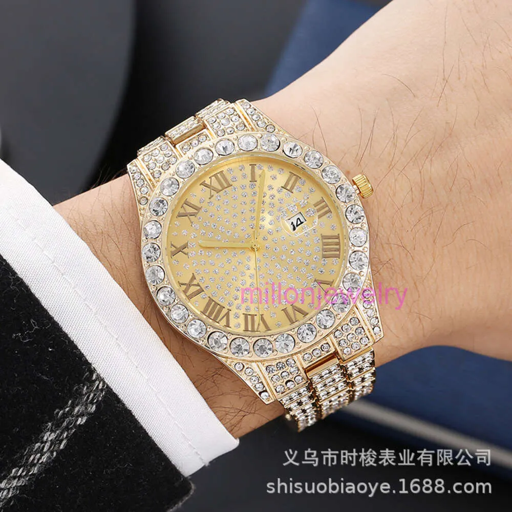 luxury mens watch women Man Tian Xing fashion womens hip hop trendsetter calendar quartz diamond inlaid
