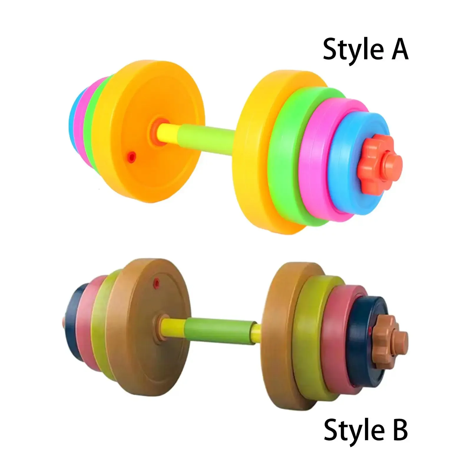 Barn Barbell Toys Powerlifting Träningsvikt Utrustning för 3 4 5 6 7 8 Girls Barn pojkar 240321