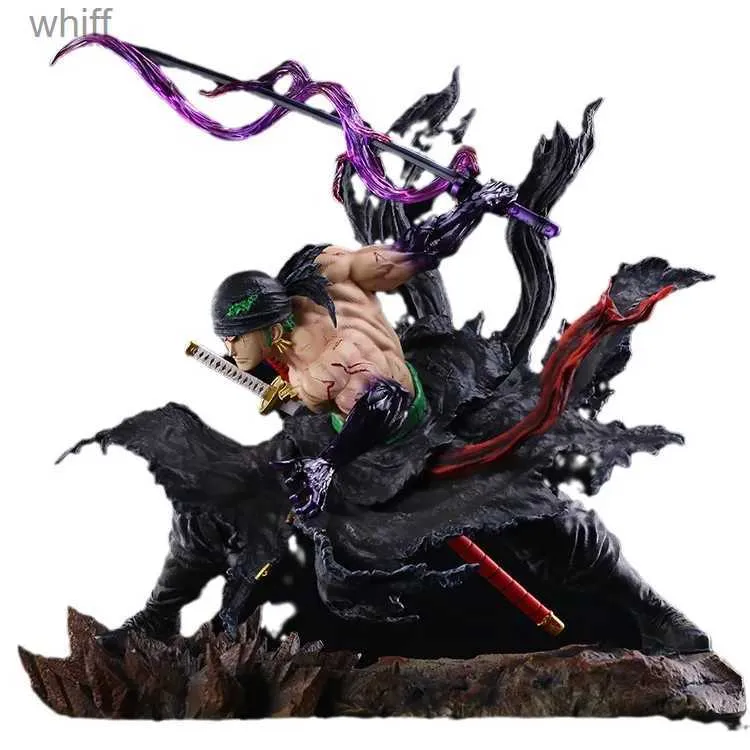 Aktionsspielfiguren 35 cm integrierter animierter Charakter Roronoa Zoro Figur PVC Gk Statue Charaktermodell Puppenserie Raumdekoration Tischspielzeug GeschenkC24325