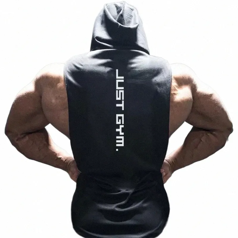 Muscleguys Gym Wyded Tank Top Men Men Clothing Cott Bodybuilding Hoodie Vest Worling Singlets Fitn Sleevel Shirt G1T0#