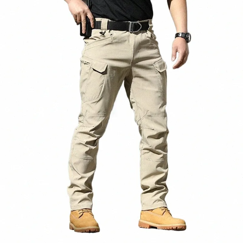 Utomhusbåge Taktiska byxor Stretch Fabric City Secret Service Pants Militära fans Multi Pocket Workwear Pants V8KV#