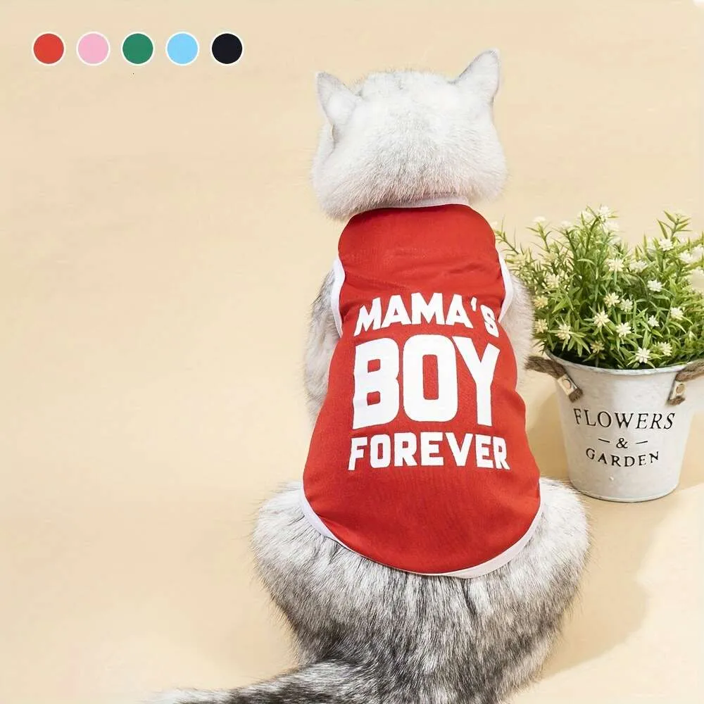 "Mama's Boy Forever" "Tank doux pour animaux de compagnie petits chiens chats extensible tissu respirant disponible en plusieurs tailles - idéal pour les usures quotidiennes et les OCN spéciaux"