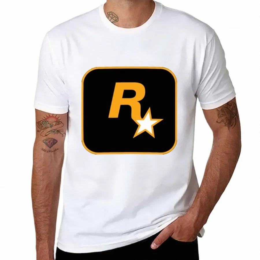 nouveau génial Rockstar Games Design T-shirt T-shirt drôle t-shirts chemises d'entraînement pour les hommes e4iN #