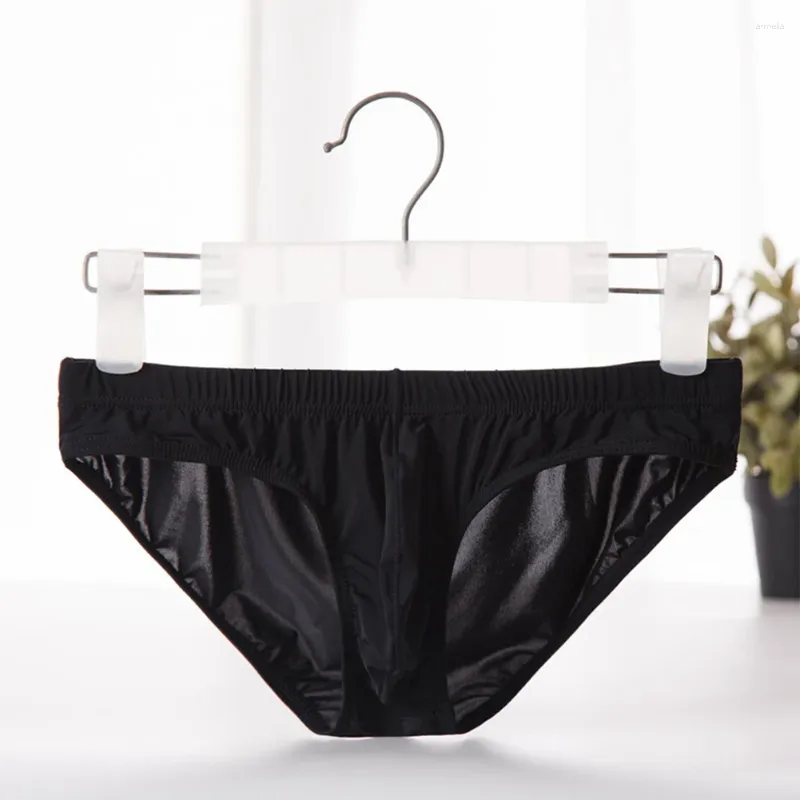 Sous-vêtements sexy pour hommes, slip taille basse, culotte transparente sans couture, sous-vêtements fins et frais, poche bombée, lingerie masculine transparente