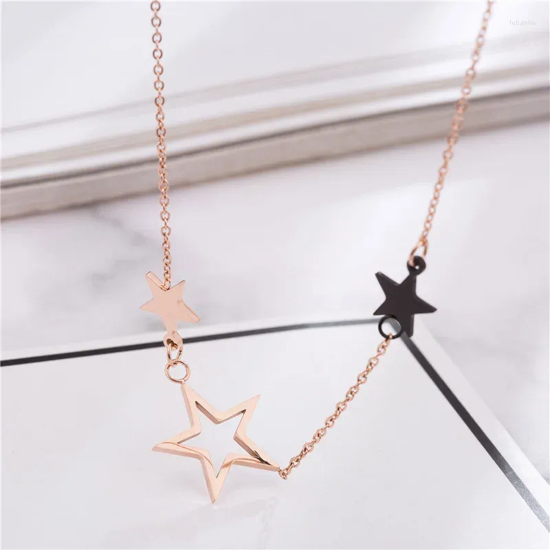 Chaînes 925 Sterling Silver Trendy Star Déclaration Collier pour femmes filles bijoux en gros