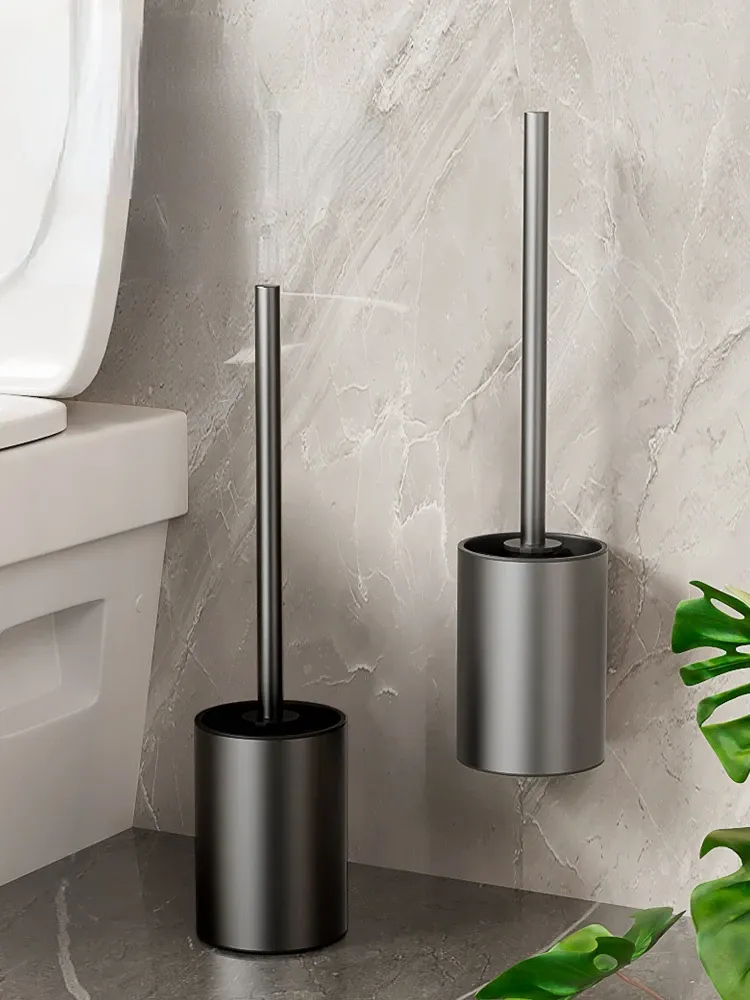 Borstar rostfritt stål toalettborste hållare badrum nordiskt ekovänlig hängande toalett rengöring borstvägg monterad brossse wc hårdvara