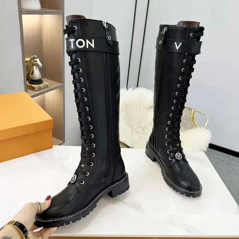 Leather Long Barrel Waterproof Boots Quality Head Non slip Buckle Snow Boots