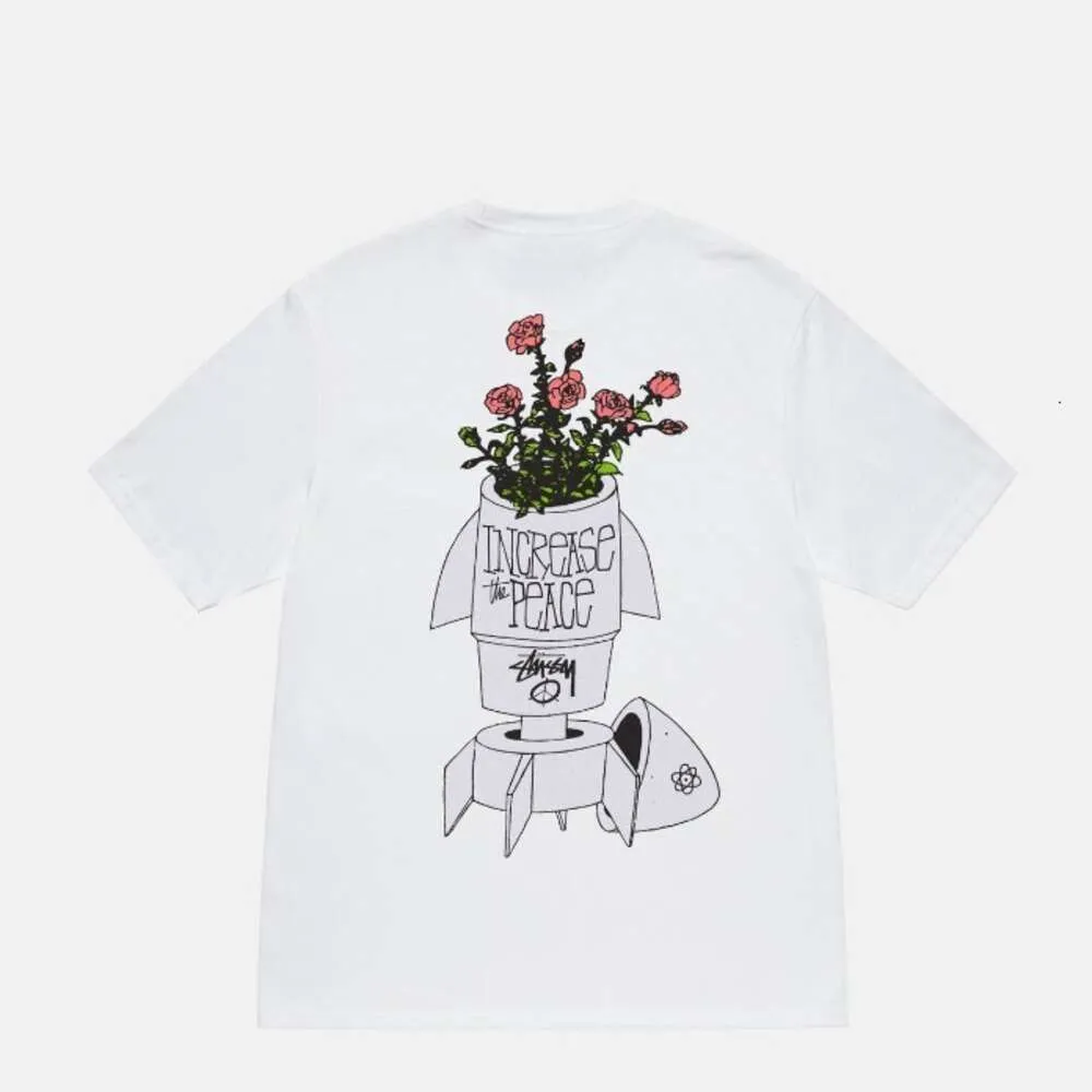 2024 sommar ny figur tryck rund hals kortärmad t-shirt avslappnad topp trend