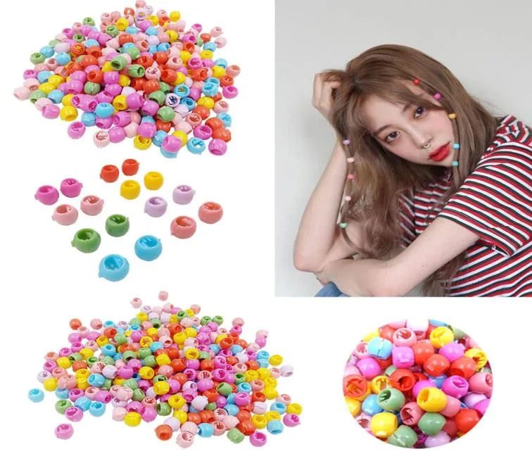 100pcslots Candy Colors Mixed Children Kids Girl Mini Bead Hair Clips Cute Barrettes Fashion Accessories8978477