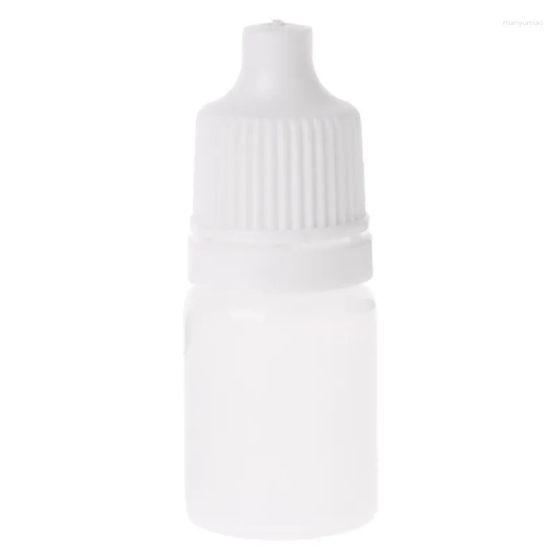 Botellas de almacenamiento 10 unids Ojo Líquido Gotero Contenedor 5 ml Rellenable Squeezable para Muestra Reactivo Laboratorio Gotas Cosmética