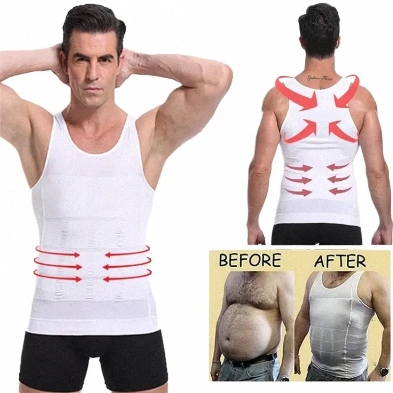 Homens emagrecimento corpo shapewear espartilho colete camisa compri abdômen barriga barriga ctrol cintura fina cincher roupa interior esportes colete c7c3 #