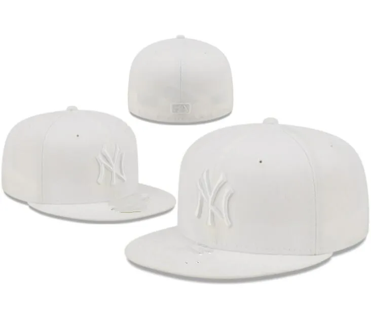 ユニセックスホールセールヤンキーススナップバックソックス野球デザイナーラグジュアリーフィットキャップレターサイズ帽子新しい時代のバケツハットMLBSフラットピークメンズ女性フルクローズ7-8 A1
