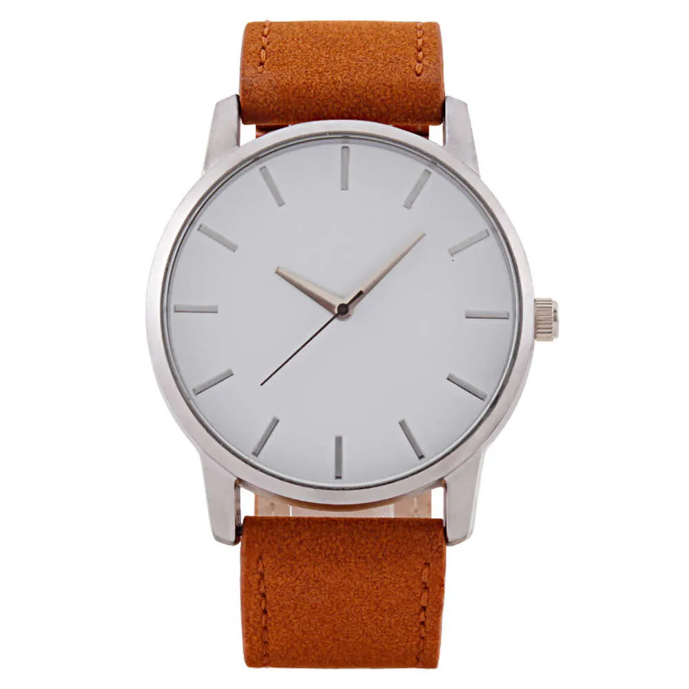 Fashion Men's Large Dial Quartz Watch with Cartoon Style Orange Band