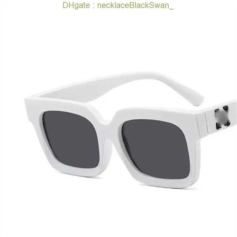 Modische Luxus-Designer-Sonnenbrille, Offwhite-Marken-Herren- und Damen-Ovalbrille mit kleinem, zusammengedrücktem Rahmen, Premium-UV-400-polarisierte Sonnenbrille