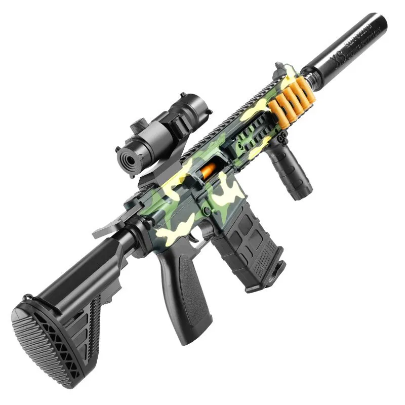 Rifle Foam Darts Shell Toy Blaster M416 Ejection Kids Shooting Gun Launcher For Boys Manual Birthday Gifts Outdoor Games Xving