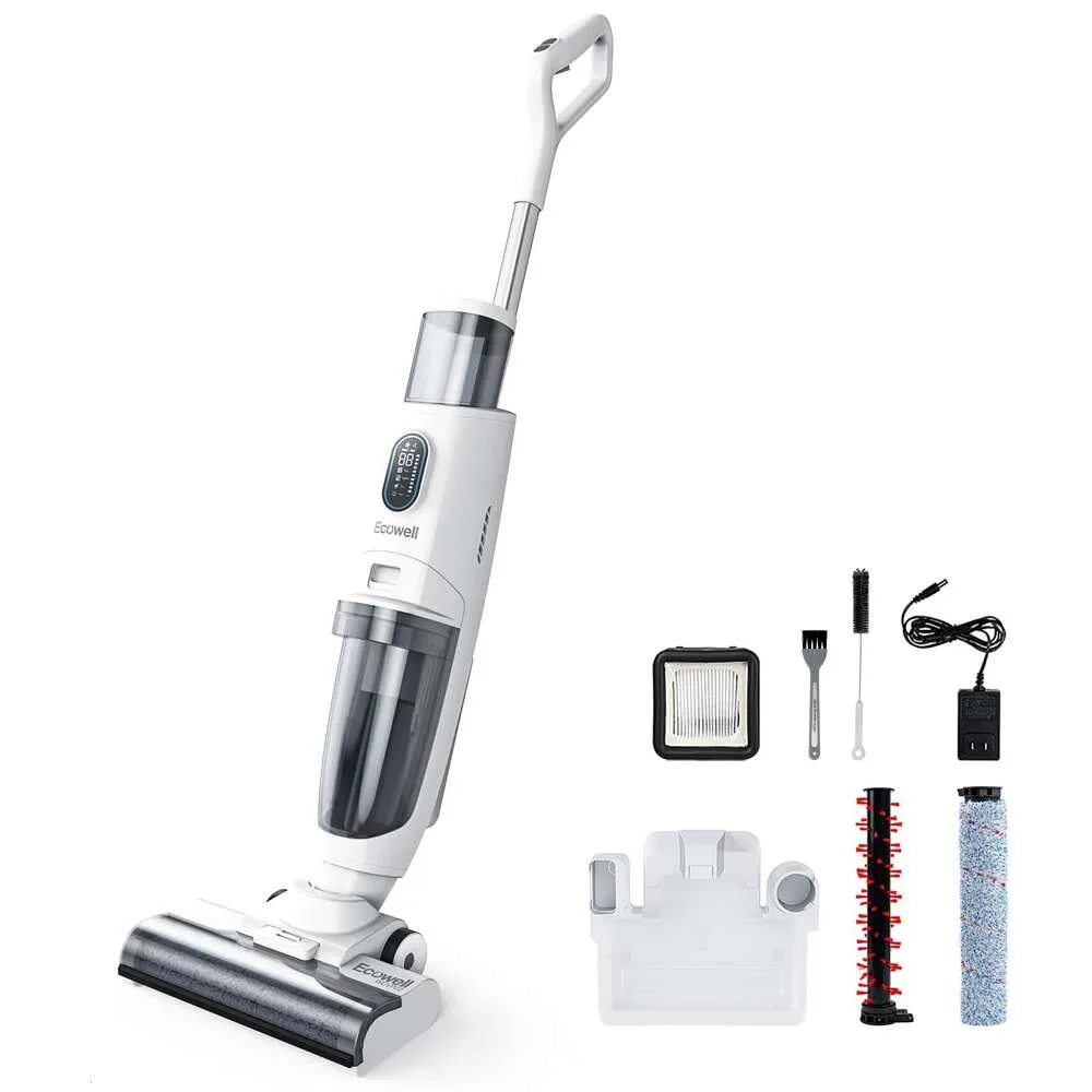 Wet Dry and Mop, Cordless LED Display, Bagless Vac Voice Assistance, Lightweight Cleaner with Self Cleaning, Swivel Steering, Upright Vacuum for Home, Carpet