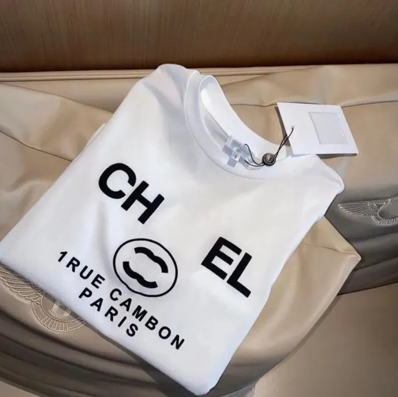 Designer Channel Ubrania Women T Shirt Cotton Crew-Neck luksusowy high-end moda z krótkim rękawem C-liter