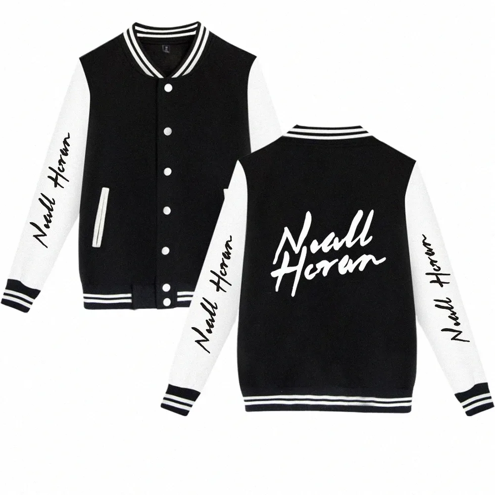 Niall Horan Baseball veste hommes Bomber Jacket Streetwear Streetwear Hip Hop College Uniforme Baseball Mens Sweat-shirt E2F1 #