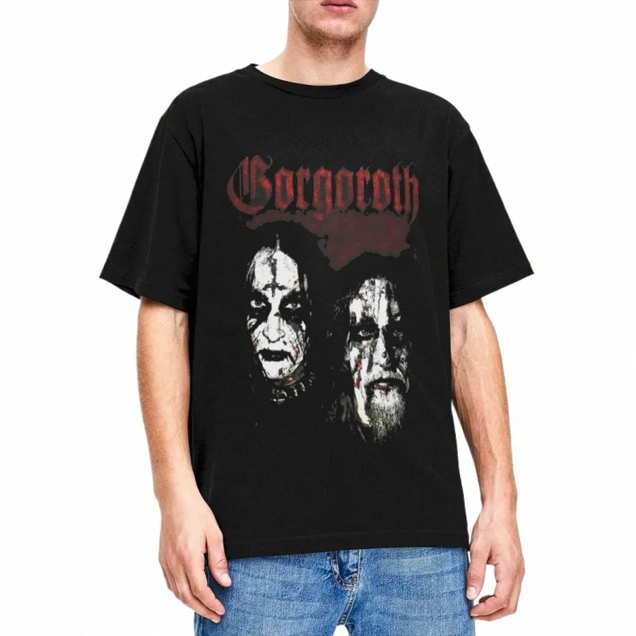 gorgoroth Black Metal Band Men Women T Shirts Unique Merch Vintage Tee Shirt Short Sleeve Crew Neck 100% Cott Classic Clothes f1WA#