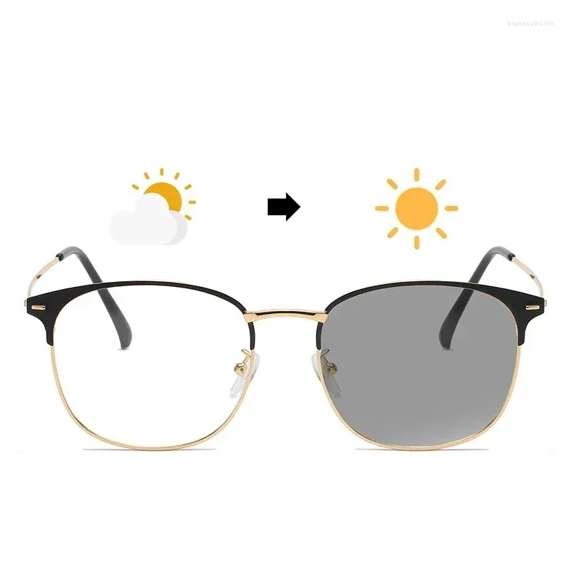 Gafas de sol redondas para miopía, gafas con bloqueo de luz azul, gafas graduadas para hombres y mujeres