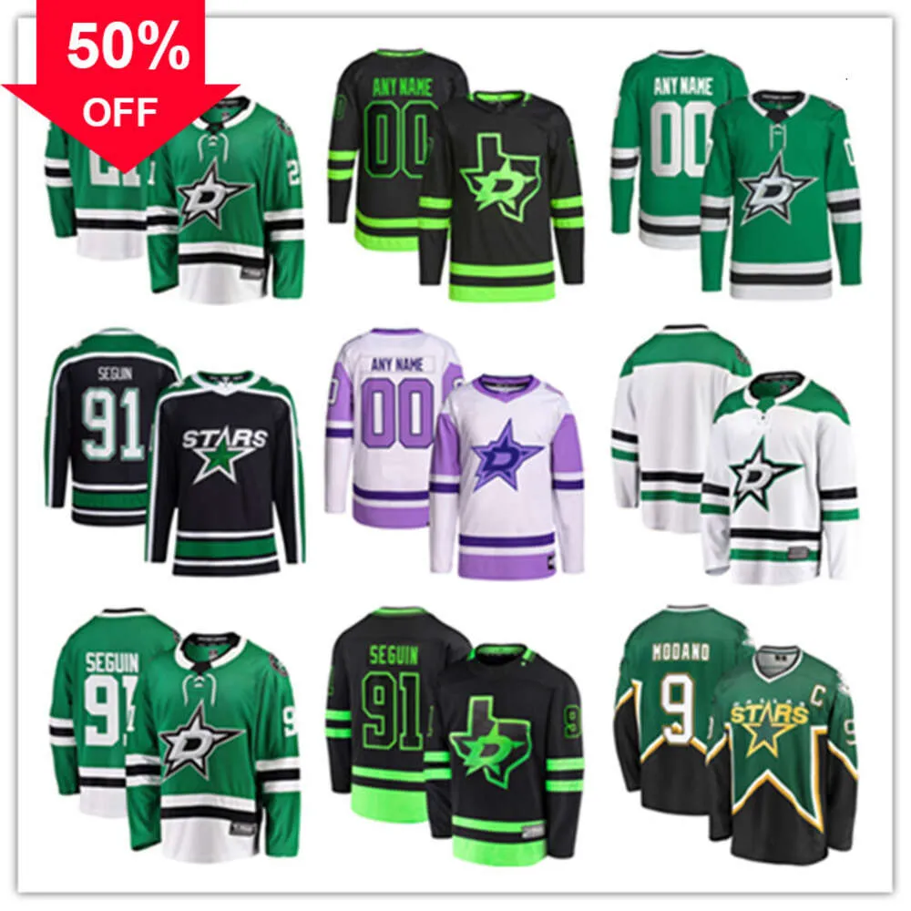 Dallas Custom Stars Hockey Jerseys 14 Джейми Бенн 21 Джейсон Робертсон 91 Tyler Seguin 29 Jake Oettinger 53 Wyatt Johnston 4 Миро Хейсканен 24 Roope Hintz 16 Joe Pavelski