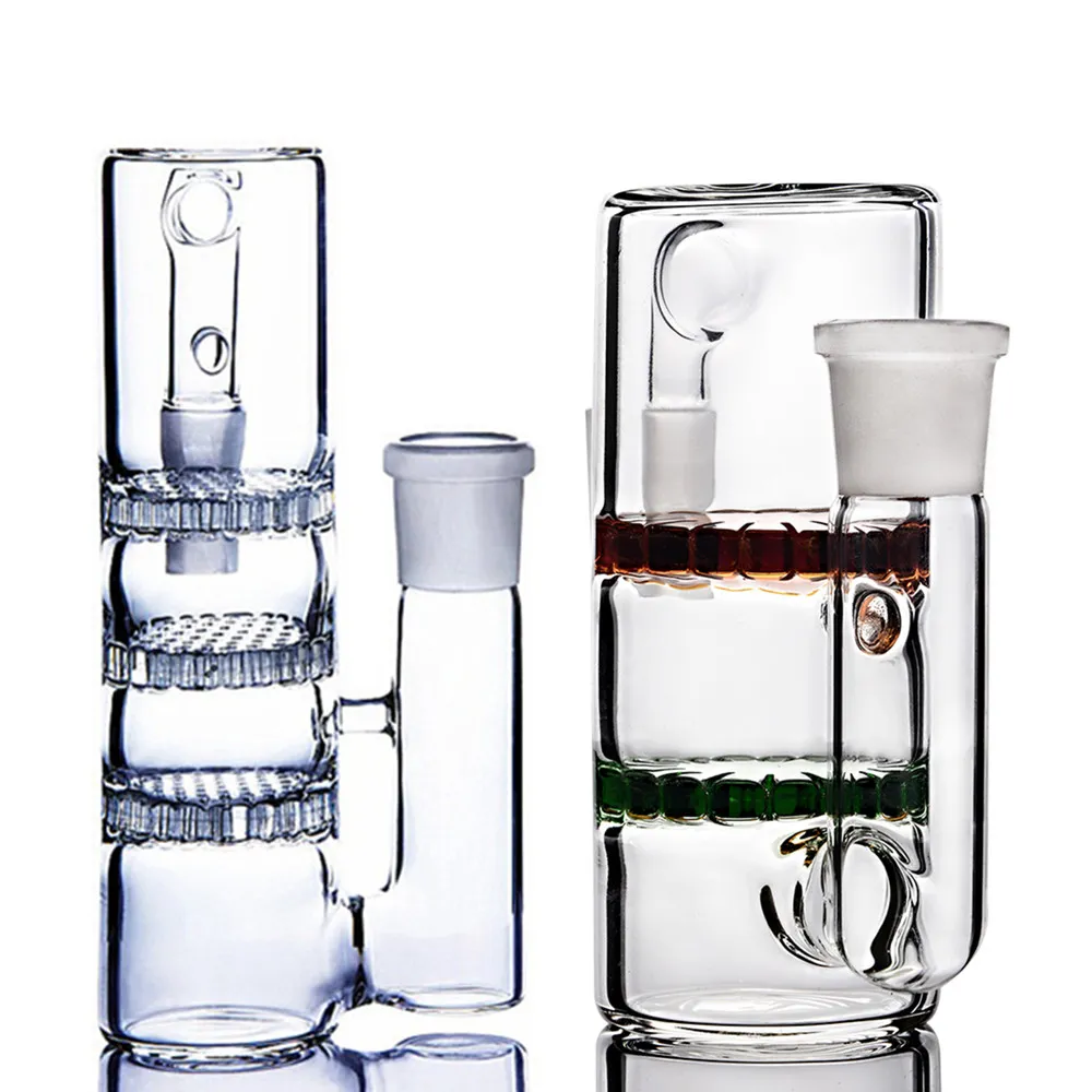 Waben-Perkolator, 14 mm, Glas-Aschefänger, Rauchsammler für Shisha-Bongs, Bubbler, Dab-Rig, Wasserpfeifen-Zubehör