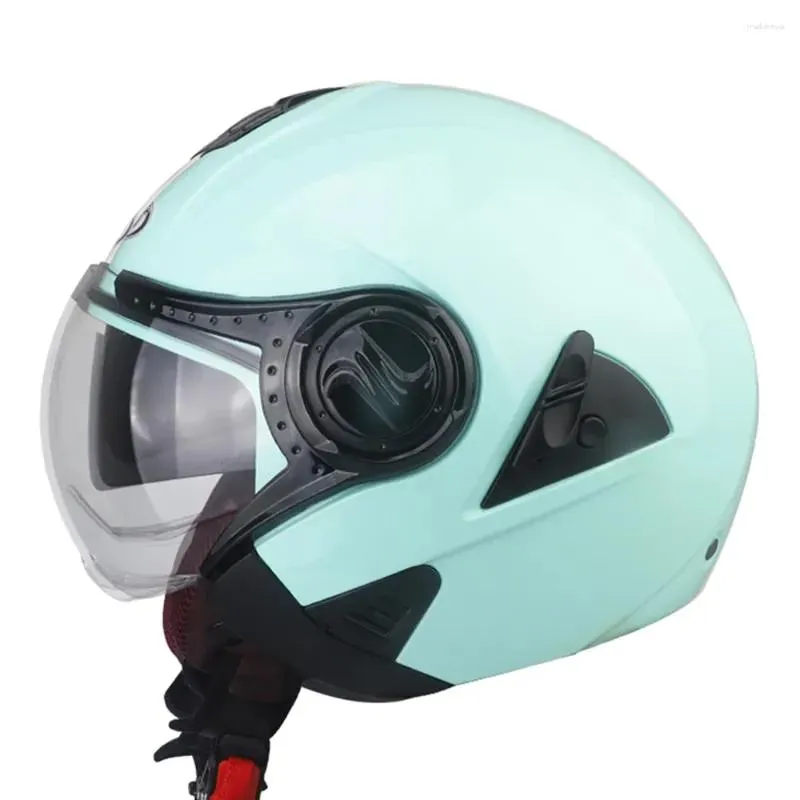 Motorcycle Helmets Mint Green Breathable Head Protection Wear-Resistant Open Face Retro Racing Helmet Anti-Fall Motocross Equipment Dr Otaiy