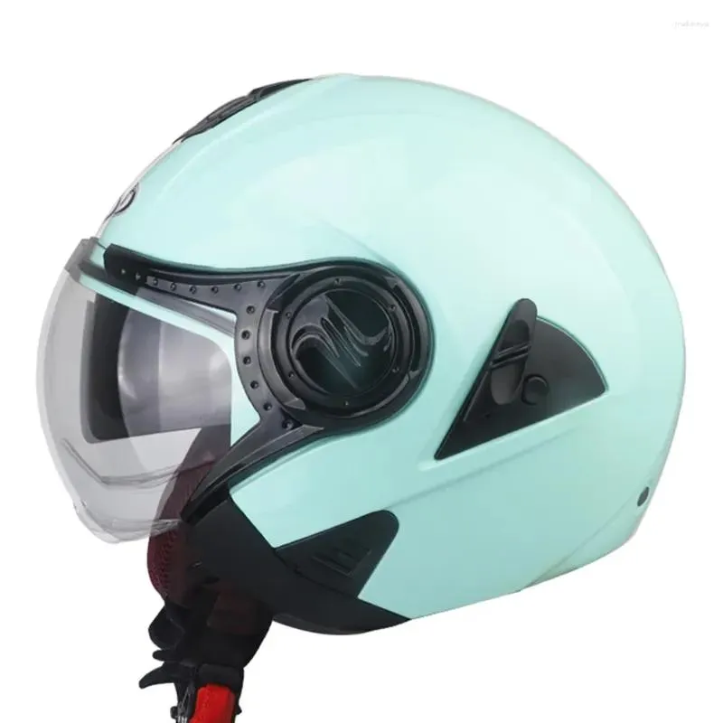 Motorhelmen Mintgroen Ademend Hoofdbescherming Slijtvast Open Gezicht Retro Racehelm Anti-val Motocrossuitrusting Dr Otaiy