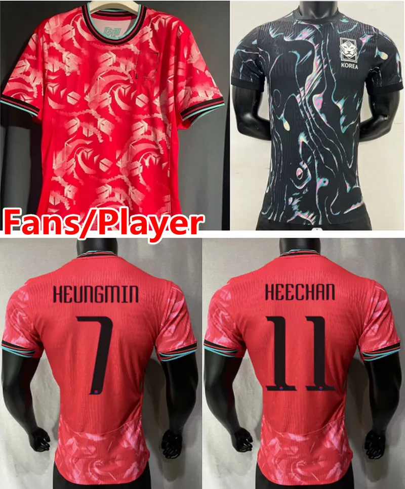 2024 H M SON SOCCER Jerseys Drużyna narodowa 2025 Home Away Away 24 25 Football Shirt Son Hwang Kim Jeong Sung Lee Kwon Heungmin Football Shirt Heechan Men Set Mundus