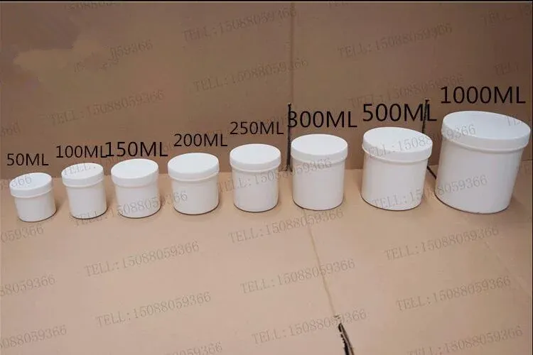 Frascos 30 peças 50ml 100ml 200ml vazio branco HDPE garrafas de embalagem de plástico para especiarias selar recipientes de embalagem de amostra frete grátis