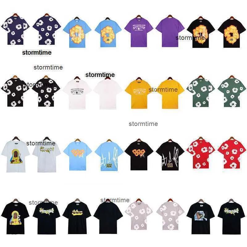 Europe Designer and the United States hip hop personality foam donut kapok American round neck short sleeve summer new loose mens T-shirt size S-XL 001