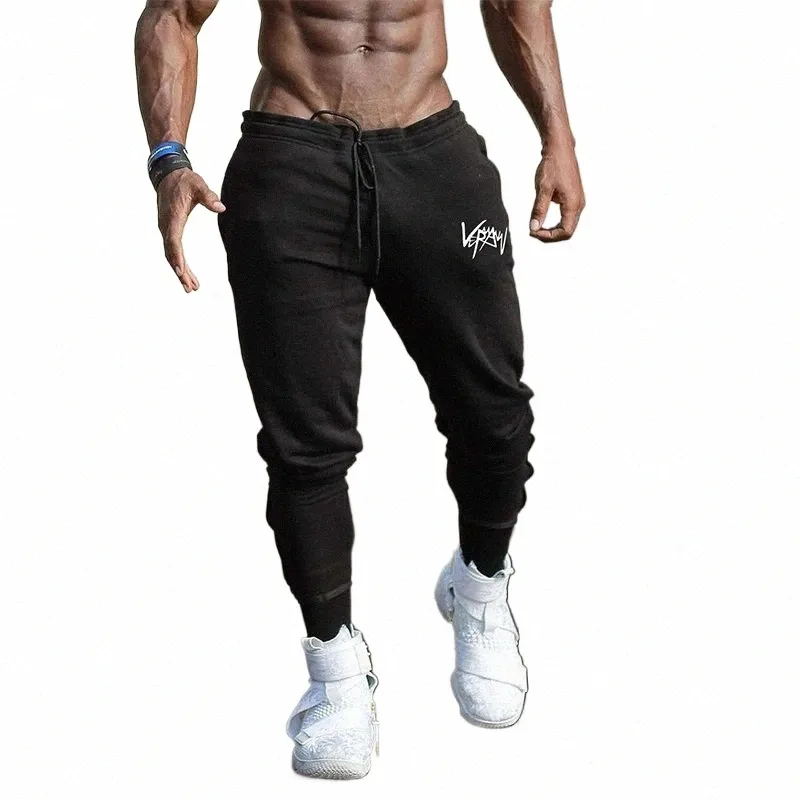 Pantalons pour hommes Fitn Pantalons Skinny Printemps Pantalon de musculation élastique Pantalon d'entraînement Pantalon de fond Hommes Joggers Pantalon de survêtement 69wh #