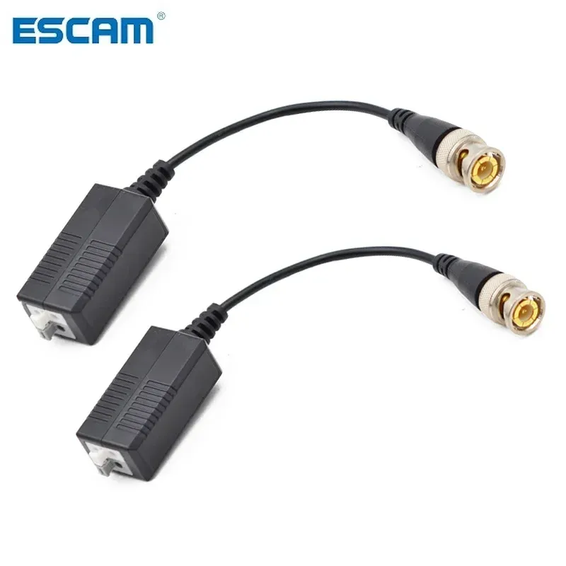 ESCAM 2PCS 3000 피트 거리 UTP 비디오 Balun Twisted CCTV Balun 수동 트랜시버 BNC 케이블 CAT5 CCTV 어댑터