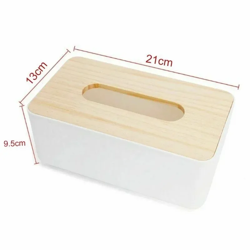 2024 Plastvävnadslåda Modernt träskyddspapper med ekbils servetter Holder Case Home Organizer Decoration Tools Tissue Box