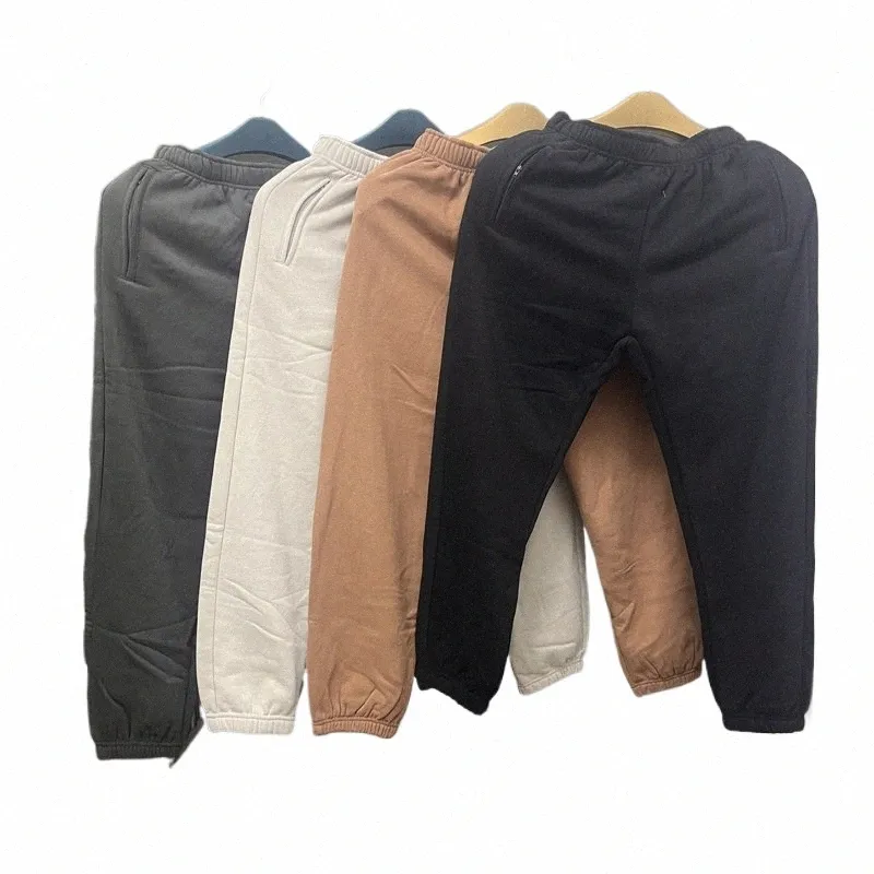 nieuwe KANYE SEIZOEN 6 Joggingbroek Blank Dikke Fleece Losse Ritszak Broek High Street Casual Sport Kanye West Broek y1wo #