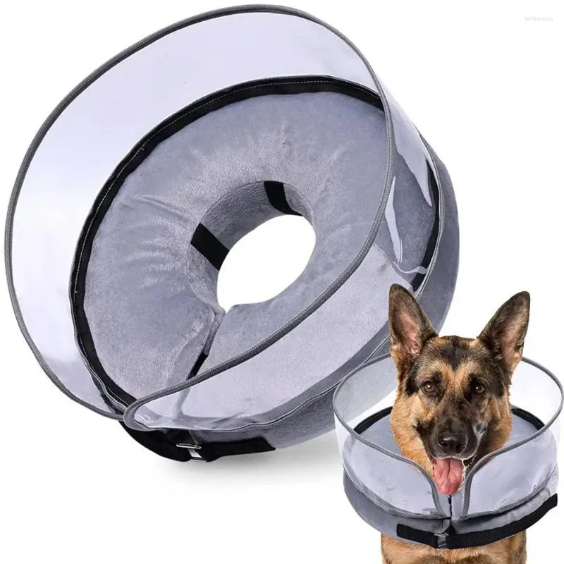 Halsbanden Ademend Huisdier Kegel Verstelbare herstelhalsband voor honden Zachte stof met gesp Comfortabel
