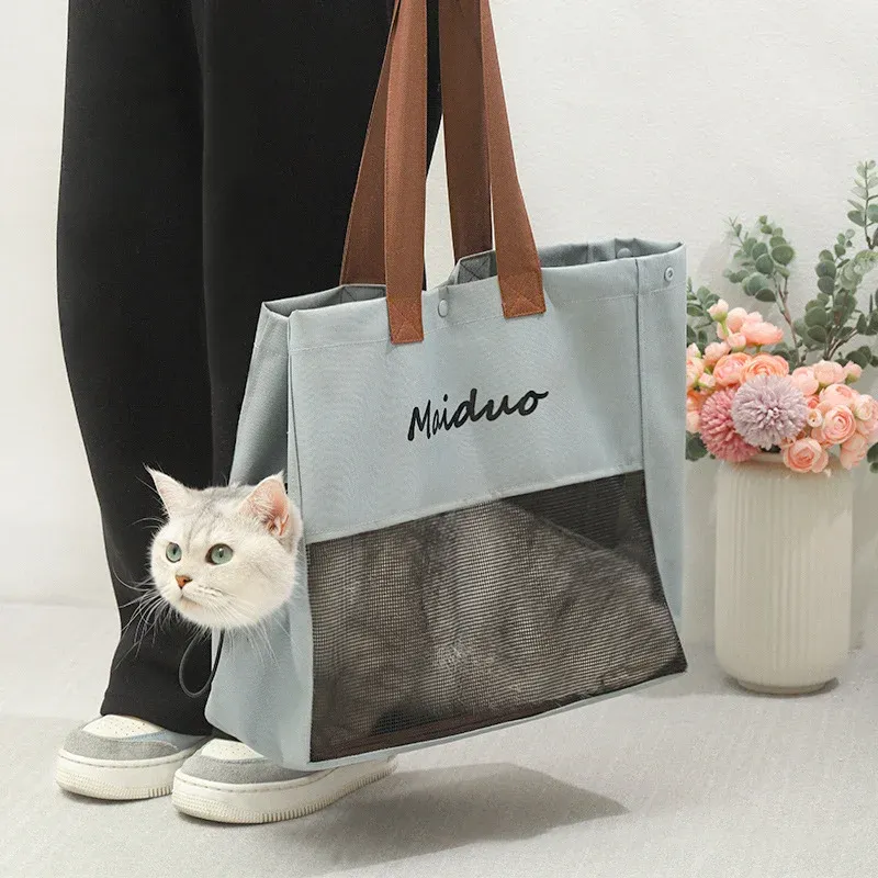 Cochecitos Bolsa para gatos pequeños Bolsa de viaje para mascotas Cachorro cálido Portátil Gatos salientes Bolsos de viaje Bolsa Mochila para gatos Bolsos de hombro para gatos pequeños