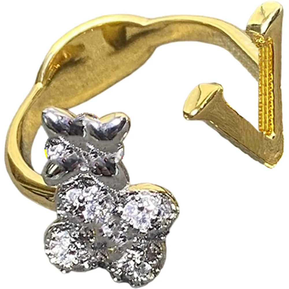 Nya modedesignerpar Rings Love Wedding Luxury Engagement Bijoux för kvinnor och män Split Color Diamond Monogram Ring Gold gratis frakt Hög kvalitet