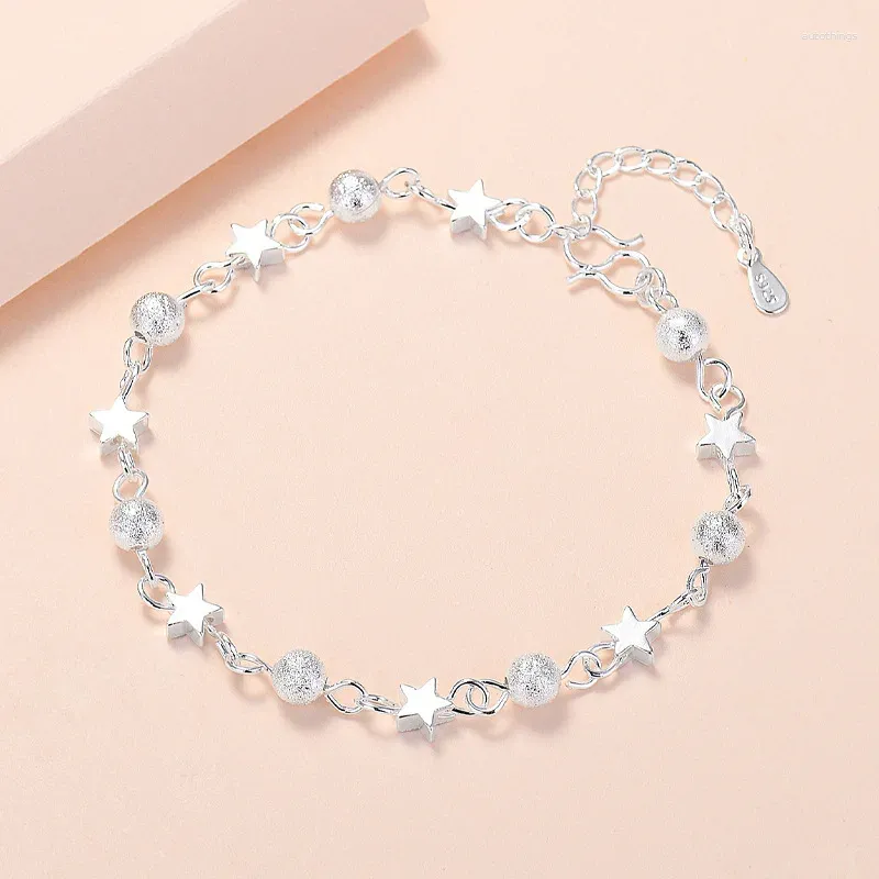 Bracelets à maillons en argent Sterling 925, aiguille, tendance, étoile, déclaration, cadeau d'anniversaire pour femmes et filles, bijoux à la mode, vente en gros