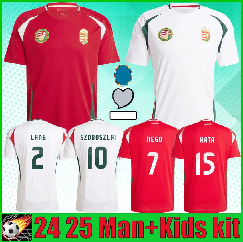 Hungary 24 25 Football shirt SZOBOSZLAI 2024 Hungarian National Team 2025 GAZDAG ROLAND Soccer Jerseys Men Football Jersey Kids Kit Set Uniform