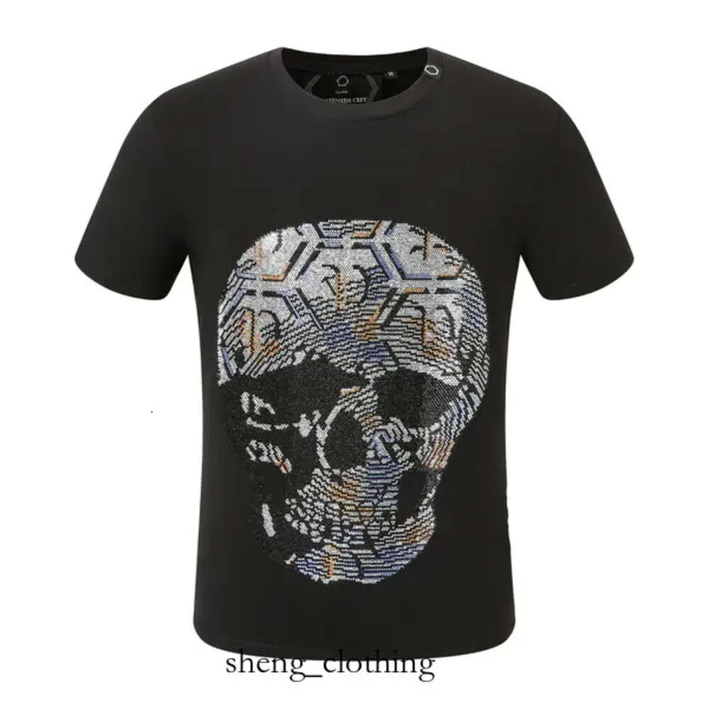 philipe plein shirt Short Sleeve Men's T-shirts Fashion Men O-neck Fitness Casual Slim Tops PP Men's Skulls Print Cotton Streetwear Pp2113 3906 PLEIN BEAR