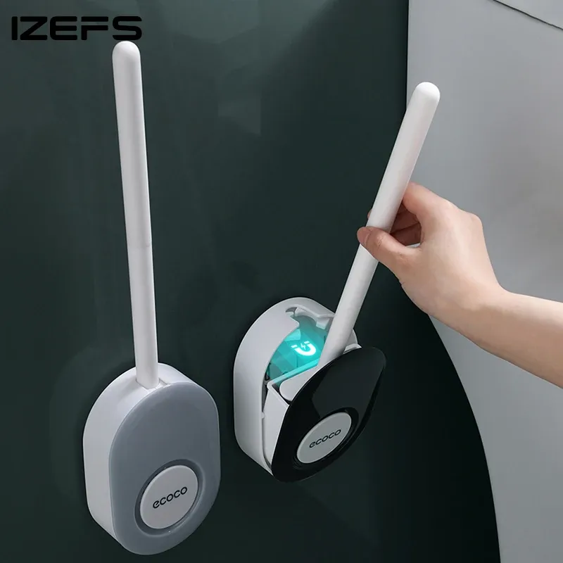 Brushes IZEFS New Magnetic Toilet Brush Bathroom Home Silicone Toilet Brush No Dead Ends Cleaning Tool Wall Mount Bathroom Accessories