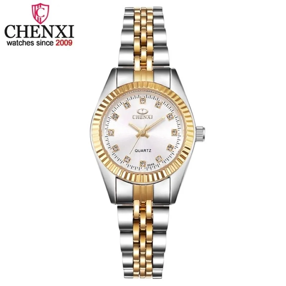 CHENXI женские золотые, серебряные классические кварцевые часы, женские элегантные часы, роскошные подарочные часы, женские водонепроницаемые наручные часы 210720262U