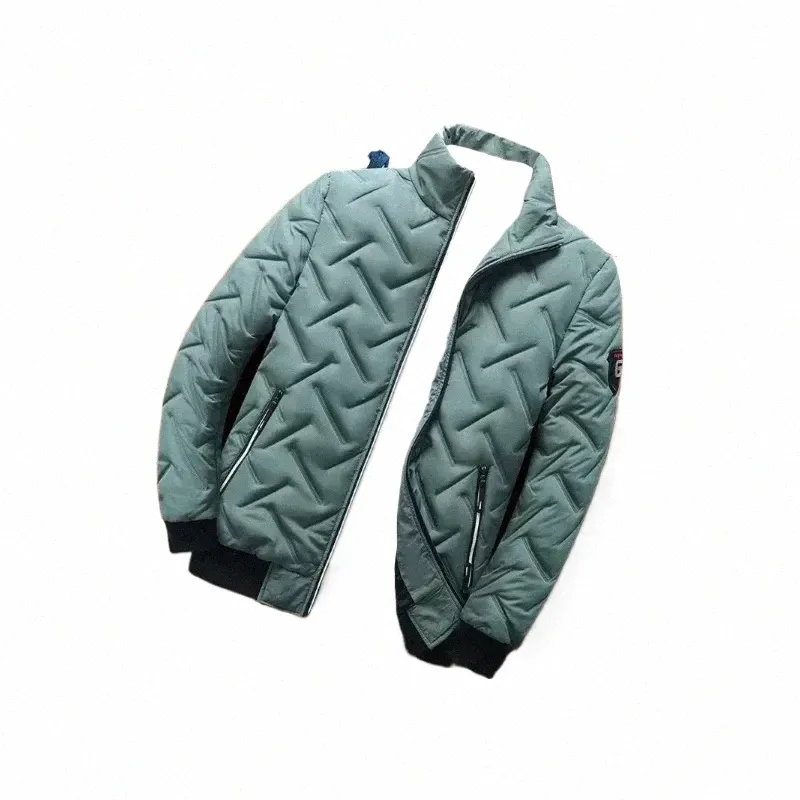 Men Bomber Jacket Casual Autumn Winter Jacket Tjocken Men FI kläder 2024 Streetwear Cott Padded Jacket Slim Fit Coat I935#